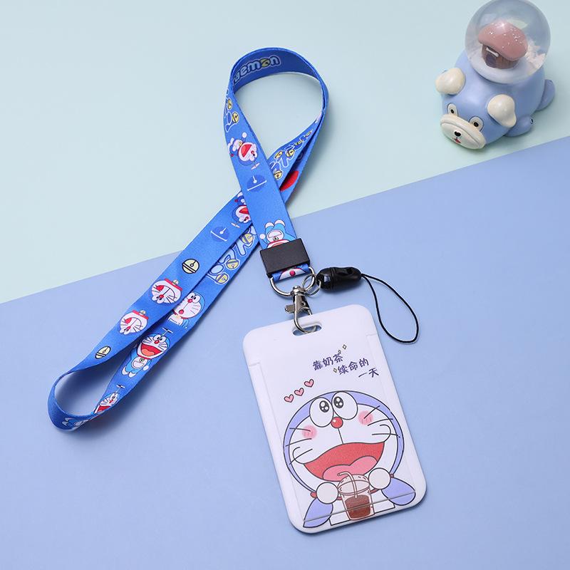 Doraemon Meal Card Holder - Cute Student & Work ID Lanyard, Access Control & Bus Card Holder
