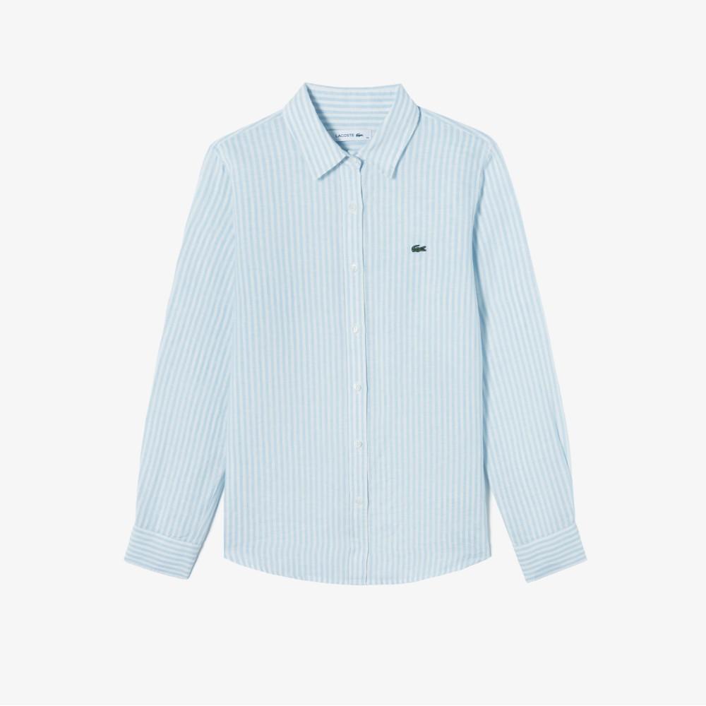 [lacoste] Women's Regular Fit Linen Shirt CF005E-56GHBP
