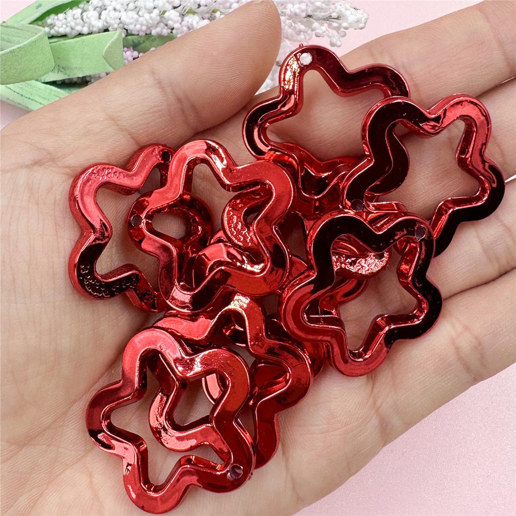 Аксессуары для украшений ручной работы DIY 10 шт. Подвеска-звезда для изготовления ожерелья, серег, россыпь бусин 30 мм, УФ-покрытие, модный акрил