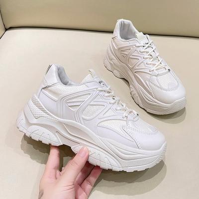 Обувь для папы Женская корейская обувь весной и осенью Новая платформа, увеличивающая рост Популярная спортивная повседневная обувь Интернет Горячая женская обувь Ins Fashion