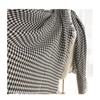 New Thousand Birds Grid Imitation Cashmere Scarf, Black and White Thickened Grid Scarf, Shawl, Women's