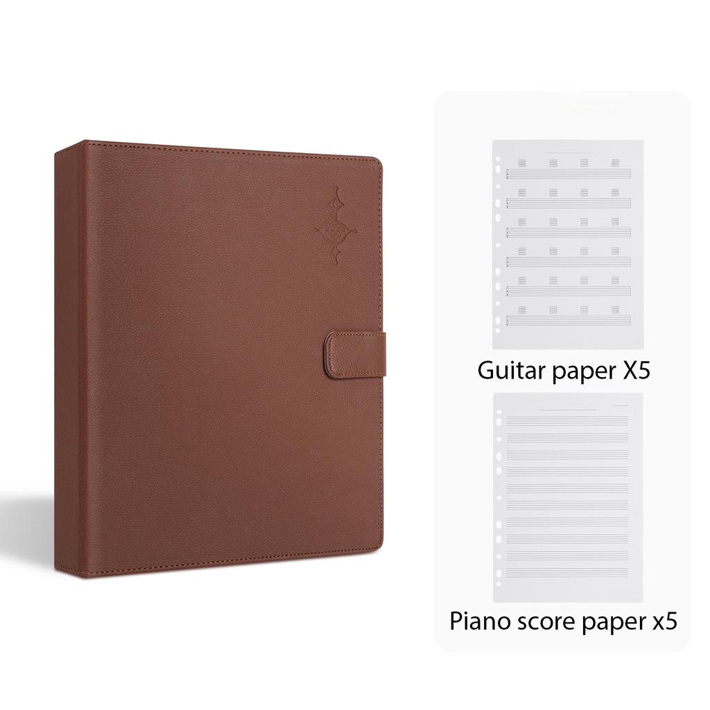 Music Folder 30 Loose Sheets Choral Music Folders with Hand Strap PU Leather for Stage Performance