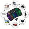 I8 RGB подсветка 2.4G мини беспроводная клавиатура 7 цветов многоязычная воздушная мышь клавиатура сенсорная панель мышь для Android TV Box