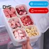 Коробка для хранения продуктов, разделенная на подносы для закусок с крышкой, не содержит бисфенол-А, 6 отсеков, переносной органайзер для хранения