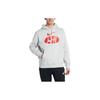 Round Logo Print Drawstring Hoodie Men Tops Light-Grey DM5458-050