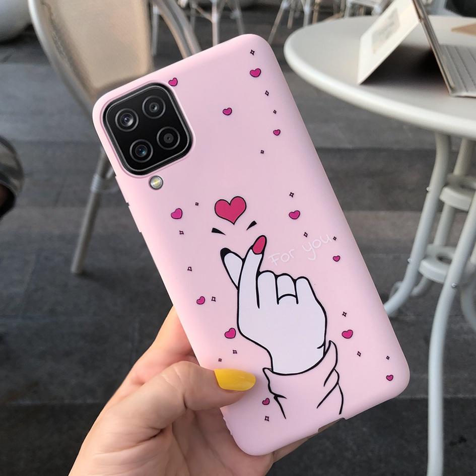 Чехол для Samsung Galaxy A12 Чехол для Samsung A42 5G Милое Сердечко Задняя крышка Fundas Для Samsung A 12 SM-A125F SM-A426B A 42 5G Чехлы для телефона