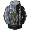 Wolf 3d Printed Hoodie Men/women Harajuku Fashion Jacket with Zipper