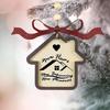 Рождественский кулон в форме деревянного дома, клетчатый декор с бантом, подвесной орнамент, 2-слойный деревянный кулон из материала с ремешком, украшение для дома