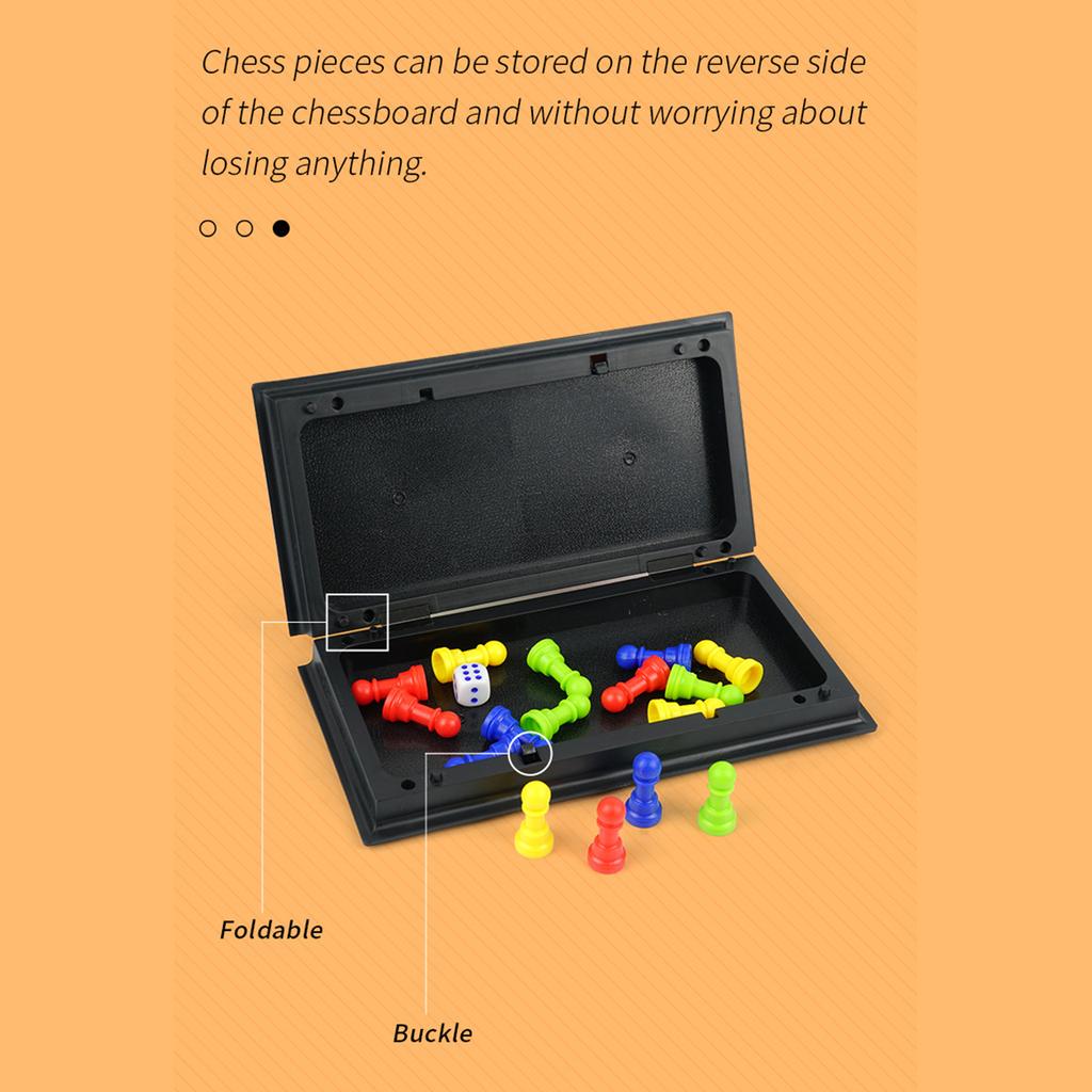 Портативный дорожный игровой набор, складная пластиковая шахматная доска, летающие шахматы, развивающие игрушки, настольная игра для дома и улицы