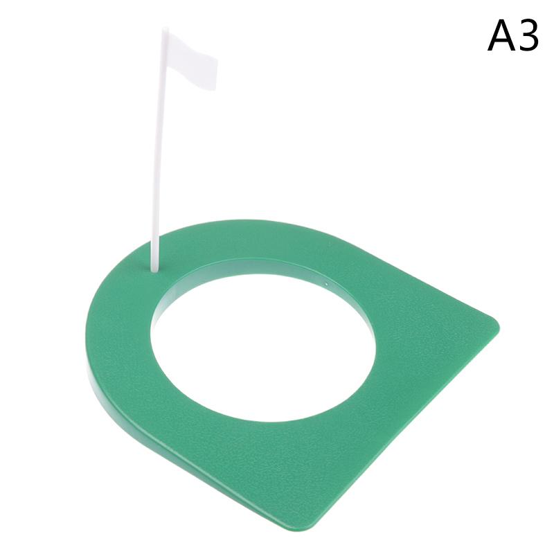 Тренажер для гольфа в помещении с лункой, паттер с флагом, тренировочное приспособление для игры на лужайке, домашнее учебное приспособление для игры во дворе, регулируемое отверстие