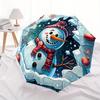 1pc Snowman Automatic Open/Close Umbrella, Portable Folding umbrella for Everyday Use yy250826012