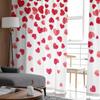 День святого Валентина любовь текстура красные прозрачные шторы для гостиной, кухни, оконные шторы, тюлевые занавески для спальни, вуали
