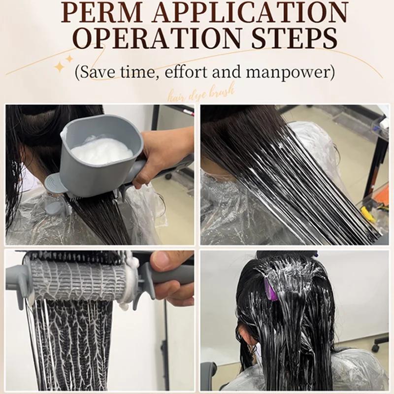 1pcs Professional Hair Coloring Cream Applicator Automatic Roller Dyeing Cream Coverage Spreader Intelligent Hairdressing Tools