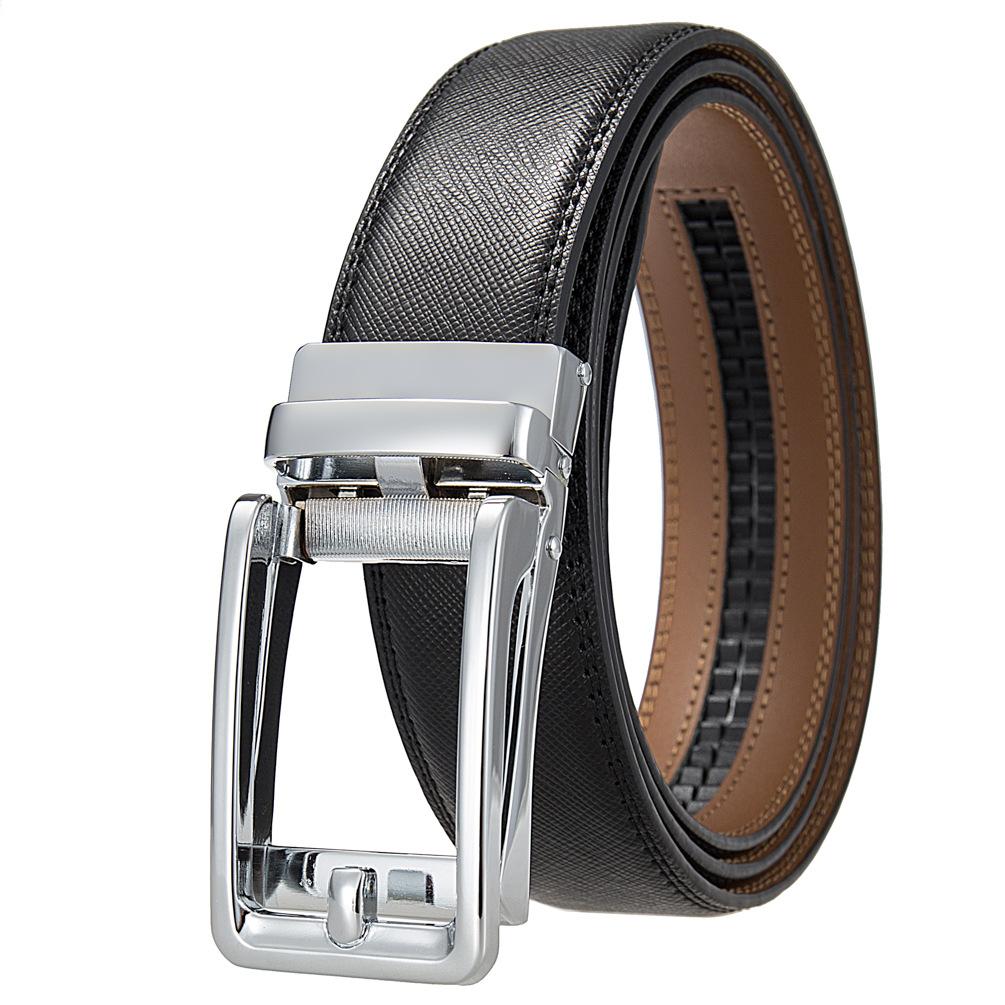 1 шт. Мужской ремень с автоматической пряжкой, модный деловой ремень из коровьей кожи, ремень Ly36-3 3315-1