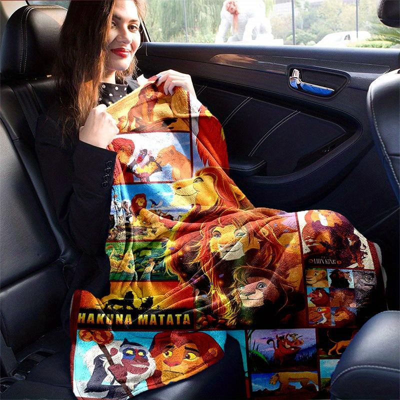1pc. Cartoon Lion King Print Blanket, Home Decor Gift for All Seasons, Soft and Cozy Throw Blanket, Perfect for Couch, Bed or Car, Ideal Pre
