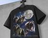 Three Raccoons Vintage Graphic T-shirts, Retro Raccoon Moon Tshirt, Raccoon Lovers, Funny Meme Tee, Oversized Tee, Trash Panda Gifts