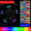 20Pcs Seven-Color Laser Wheel Hub Reflective Sticker Anti-Collision Luminous Sticker Car