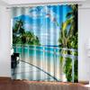 Superior Sand Beach Prints Curtains, Seaside Scenery Curtain, Beach Scenery, Living Room, Bedroom Drapes Free Hooks