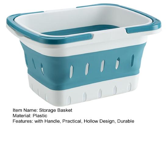 Storage Basket Portable Folding Plastic Bath Caddy with Handle Large Capacity Strong Load-bearing Travel Bathroom Organizer