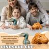 Cartoon Cup, Dinosaur Water Bottle Reuseable Plastic Cup With Dome Lid And Straw