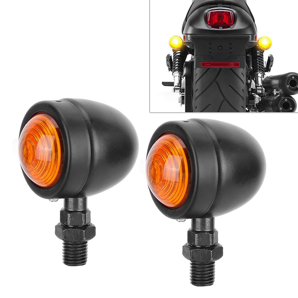 Pair of Turn Signal Indicator Light Black Yellow Steering Lamp Fits for Honda(Small Size)