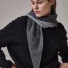 Saint Luxure 100% Cashmere Triangle Petite Muffler Gray