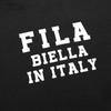 Fila Mihara Yasuhiro Коллаборация Футболка с принтом букв, имитация двухслойности, свободная, повседневная, с круглым вырезом, длинным рукавом, мужская, топы, черная F11M213212F-BK
