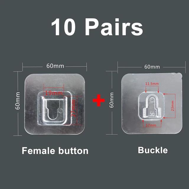 Новые 1/5/10/15 пар двухсторонних самоклеящихся настенных крючков, настенная вешалка, прозрачный присоска, крючок на присоске, двухсторонний, многоцелевой