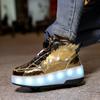 TUINANLE Kids Led Shoes Children’s Two Wheels Luminous Glowing Sneakers Heels Skate Shoes Boys Girls