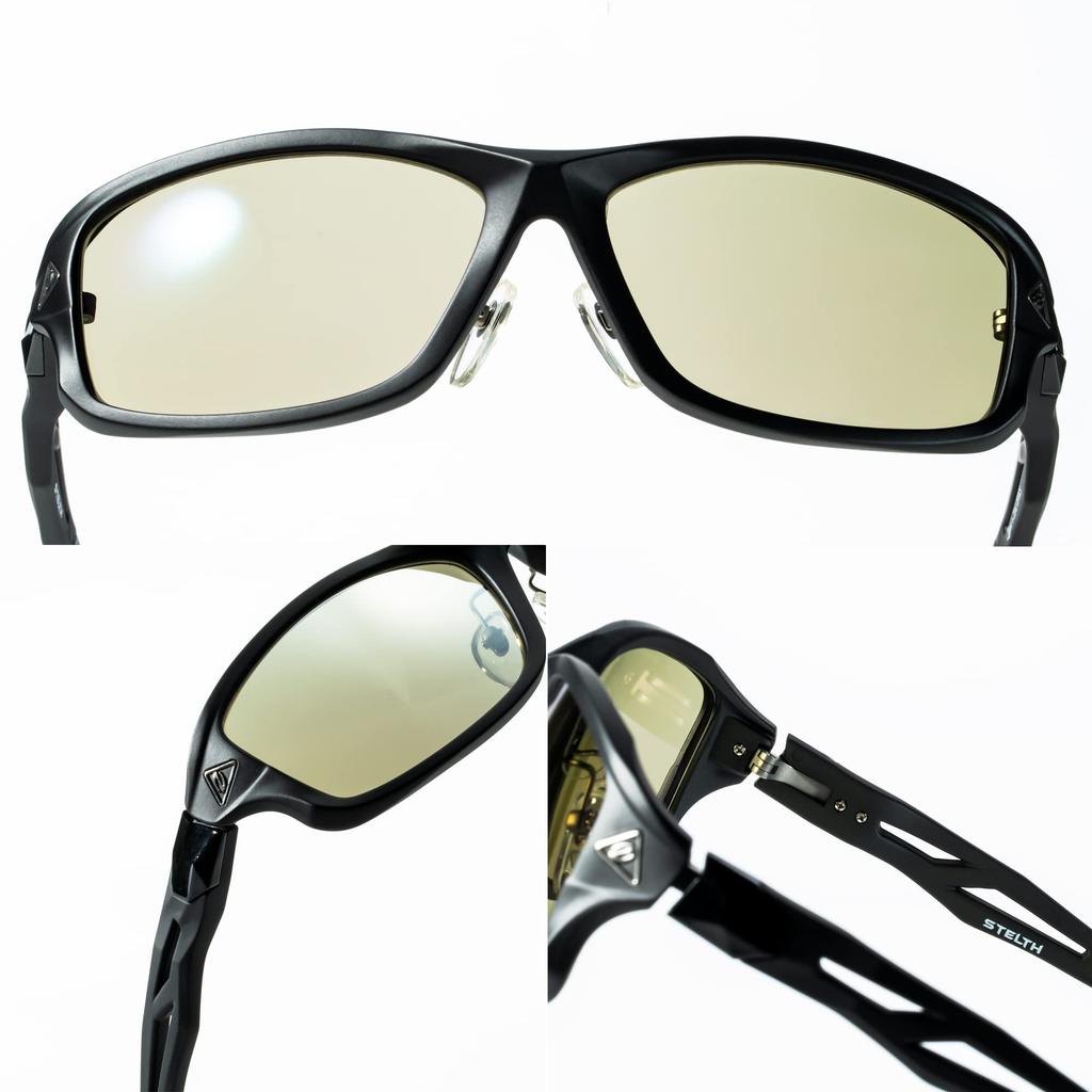 Zeque STELTH Polarized Matte MASTER BLUE F-1921 Sunglasses, Black,