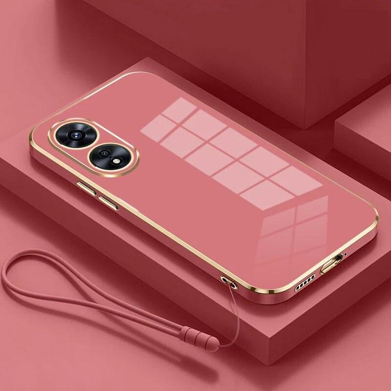 Чехол для OPPO A17 OPPO A17K, чехол для телефона Oppo A17 A17K, чехол CPH2471 CPH2477, роскошный чехол A17k с квадратным покрытием, противоударная задняя крышка