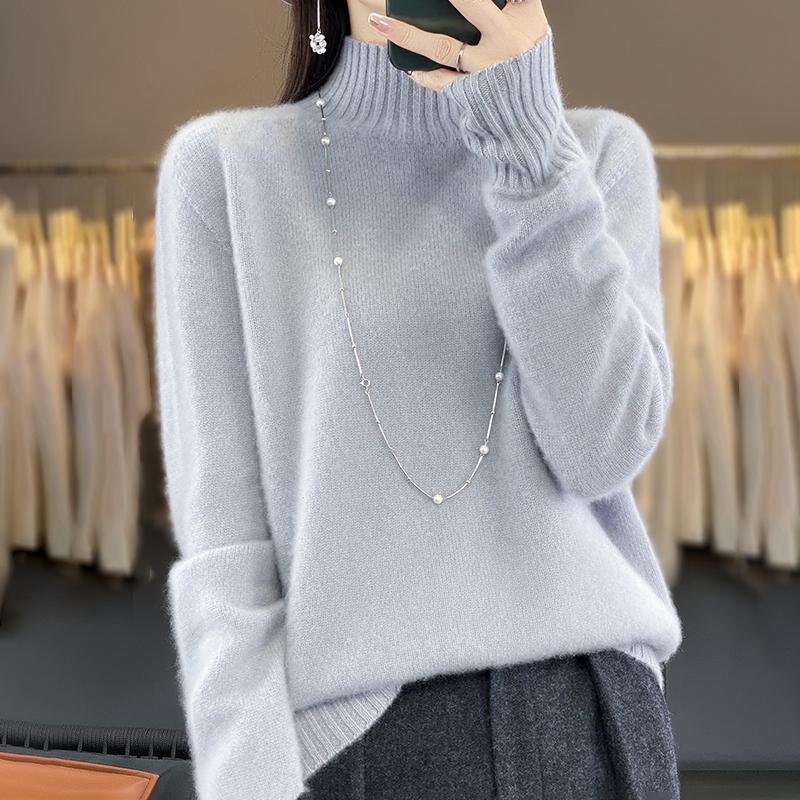 Женский кашемировый свитер Qinghe cashmere 30% кашемир 70% шерсть Женский осенне-зимний кашемировый свитер мягкий и теплый