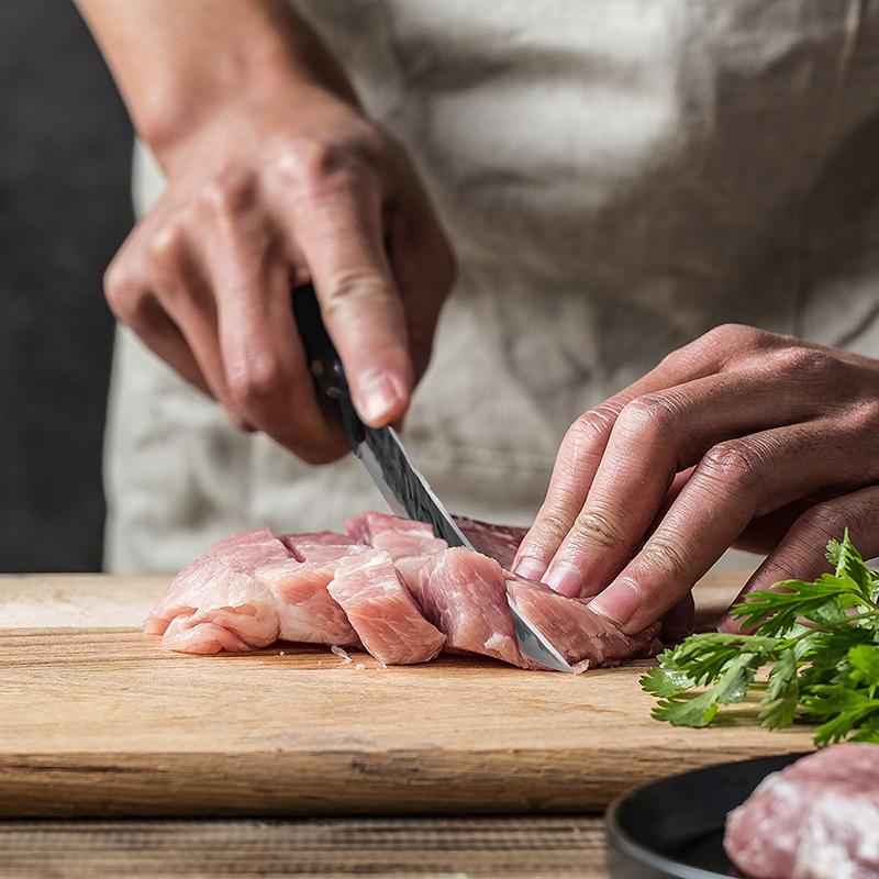 Кованый нож для разделки мяса, кухонный нож для очистки овощей и костей, ручной работы, универсальный нож для разделки мяса, поварской филетировочный нож, нож для рыбалки на открытом воздухе
