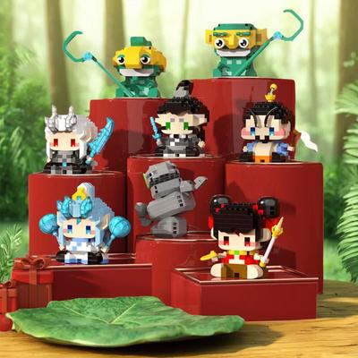 Нэчжа Ао Бин Мультяшная Фигурка из Микро-Частиц, Совместимая с LEGO, Образовательная Игрушка.
