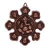 9 Variants of Lord Ganesha Metal Wall Hanging  Brown)
