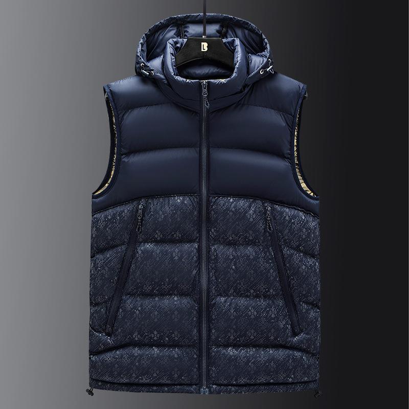 Vest Men's Autumn and Winter New Cotton-padded Vest Vest Korean Version Trend Cotton Clothes Men's Jacket Men's Clothing