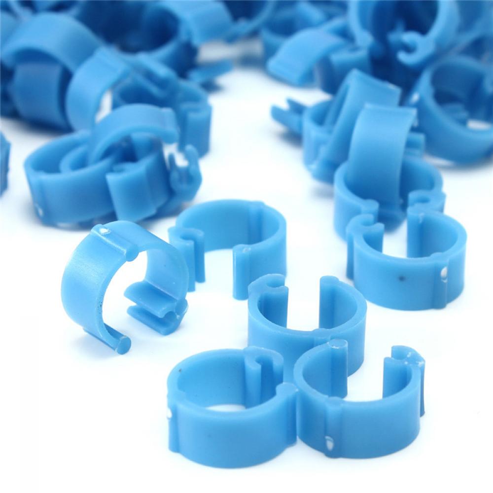 100 Pcs Useful Animal Parrot Pigeon Clip Leg Band Rings Poultry