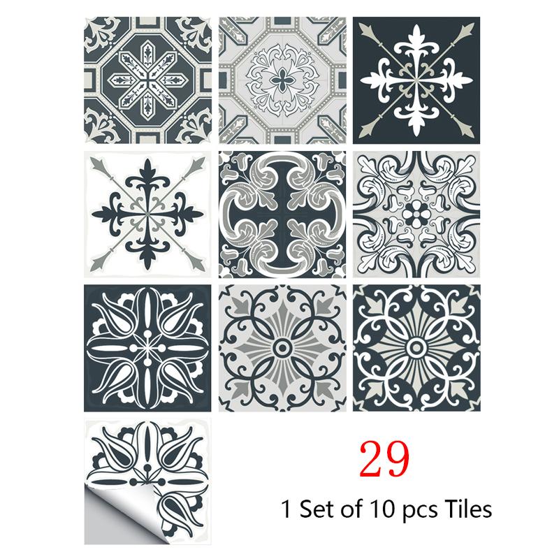 10 шт., кухонные украшения, плитка, наклейки, стикер на стену, водонепроницаемый цветок, плитка, домашний декор