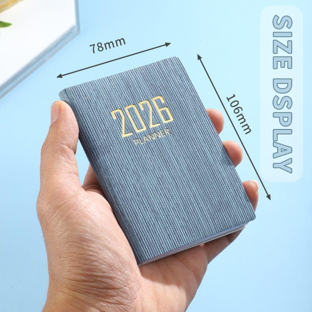 With Calendar 2026 Agenda Book A7 Notebooks Portable To Do List English Notepad  Students