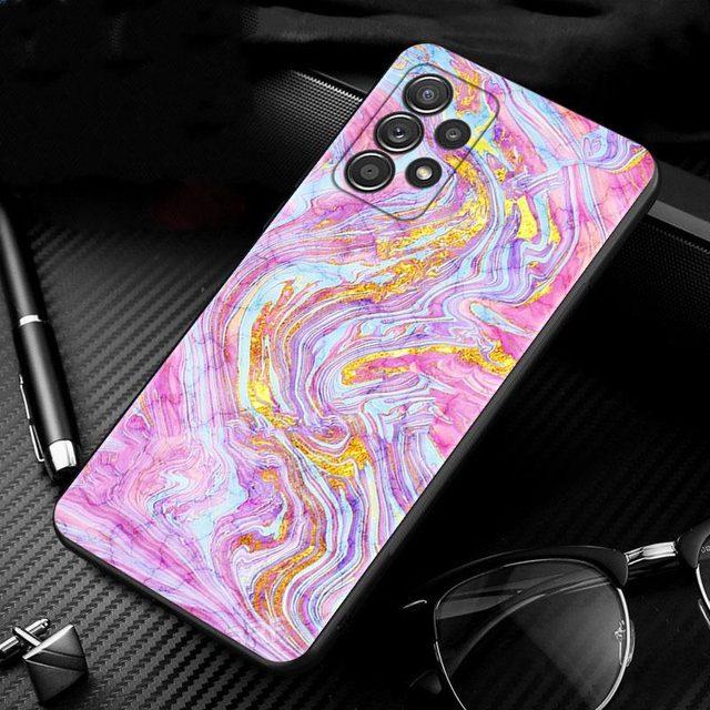 Чехол для Samsung Galaxy A71 A51 A41 A12 A21s A23 A52 A72 A22 A03s A52s A53 A73 A32 A33 A13 Beauty Marble Gold Texture Quicksan