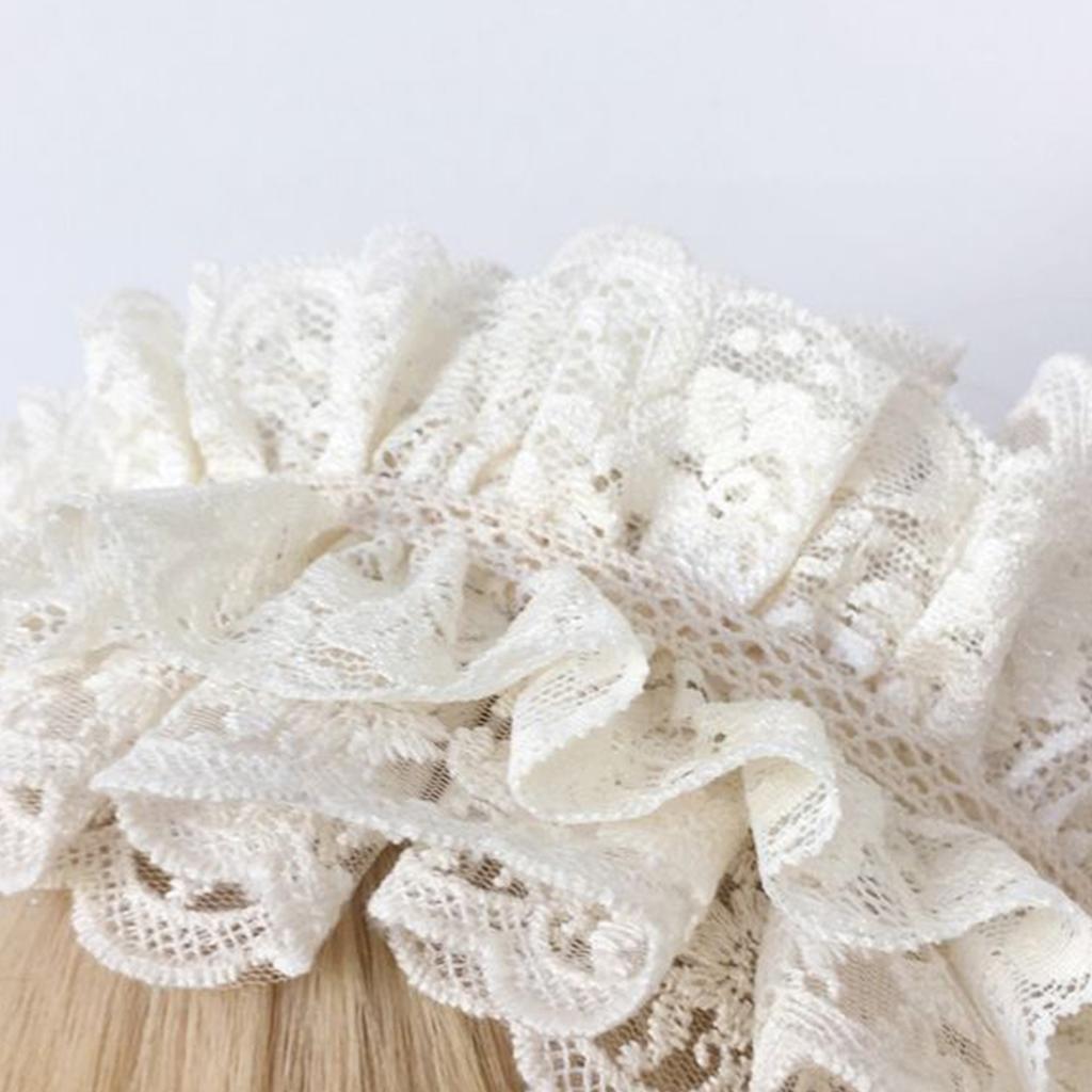 Аниме Повязка на голову горничной для девочек в стиле Лолита с оборками и кружевом, с ленточным бантом, повязка для волос для ComicShow, маскарадных балов