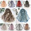 1Pcs Magnolia Flower Print Headband Shawl Chiffon Georgette Bandana Scarf  for Men Women Children