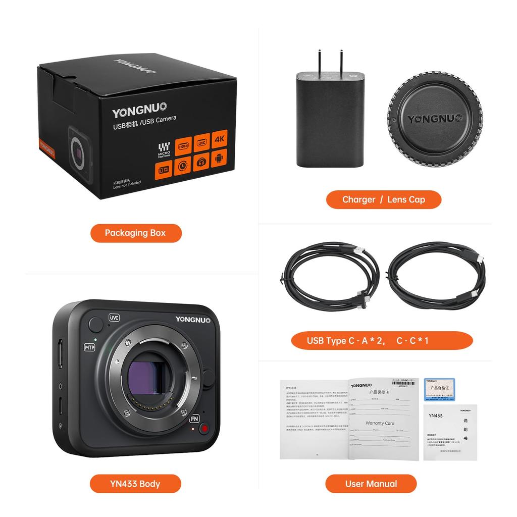 YONGNUO YN433 HD Live Format USB камера для видеоконференций со сменным объективом беззеркальная камера Micro Four Thirds с Live 4K для Panasonic LUMIX