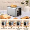 Bread Machine 6 Shade Settings Easy To Clean Digital Timer Toaster with Sound Function Smart Extra Wide Slots Toaster