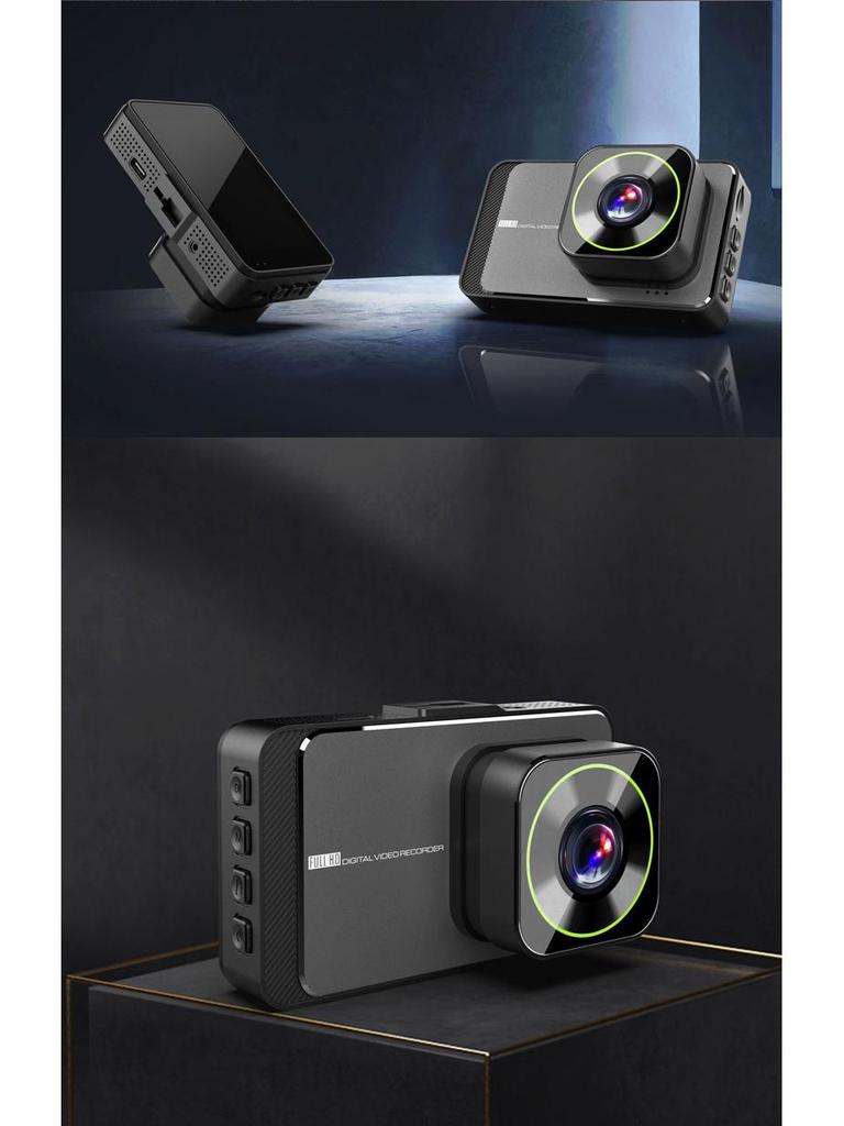 Dual Lens Dash Cam with Night Vision, 3" HD 1080P, WiFi, and Front & Rear Recording