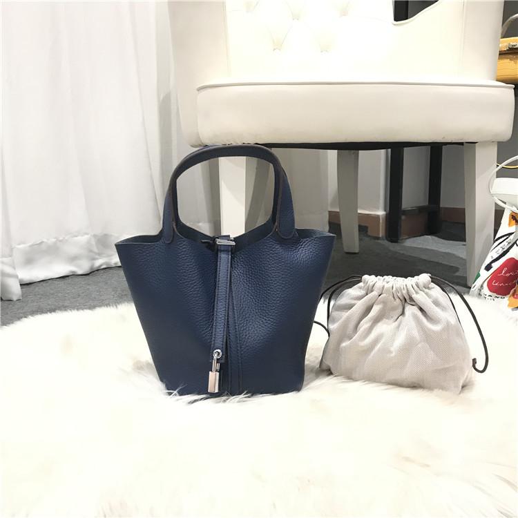Модная сумка-корзина, женская сумка, сумка-ведро, новая повседневная сумка-ведро из коровьей кожи с верхним слоем