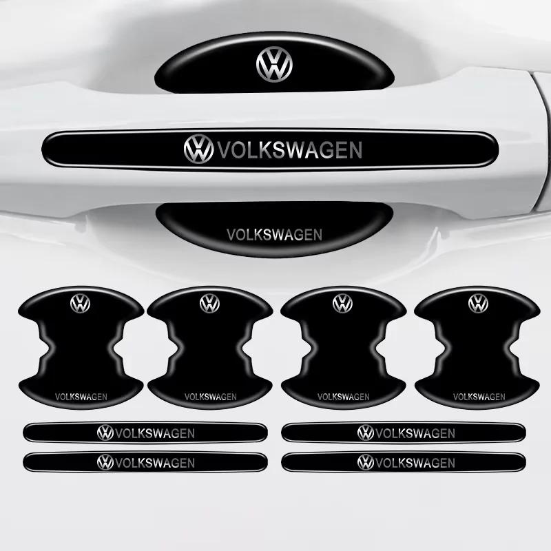 ZCKOT1 8Pcs TPU Car Door Bowl Handle Protector Stickers Anti-scratch Trim Strip For VW Volkswagen Golf Polo Passat Tiguan Touran Jetta