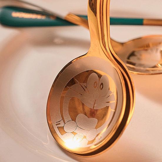 Durable Anti-rust Multi-functional Lightweight Doraemon Lovely Coffee Spoon for Girls Dinner Spoon