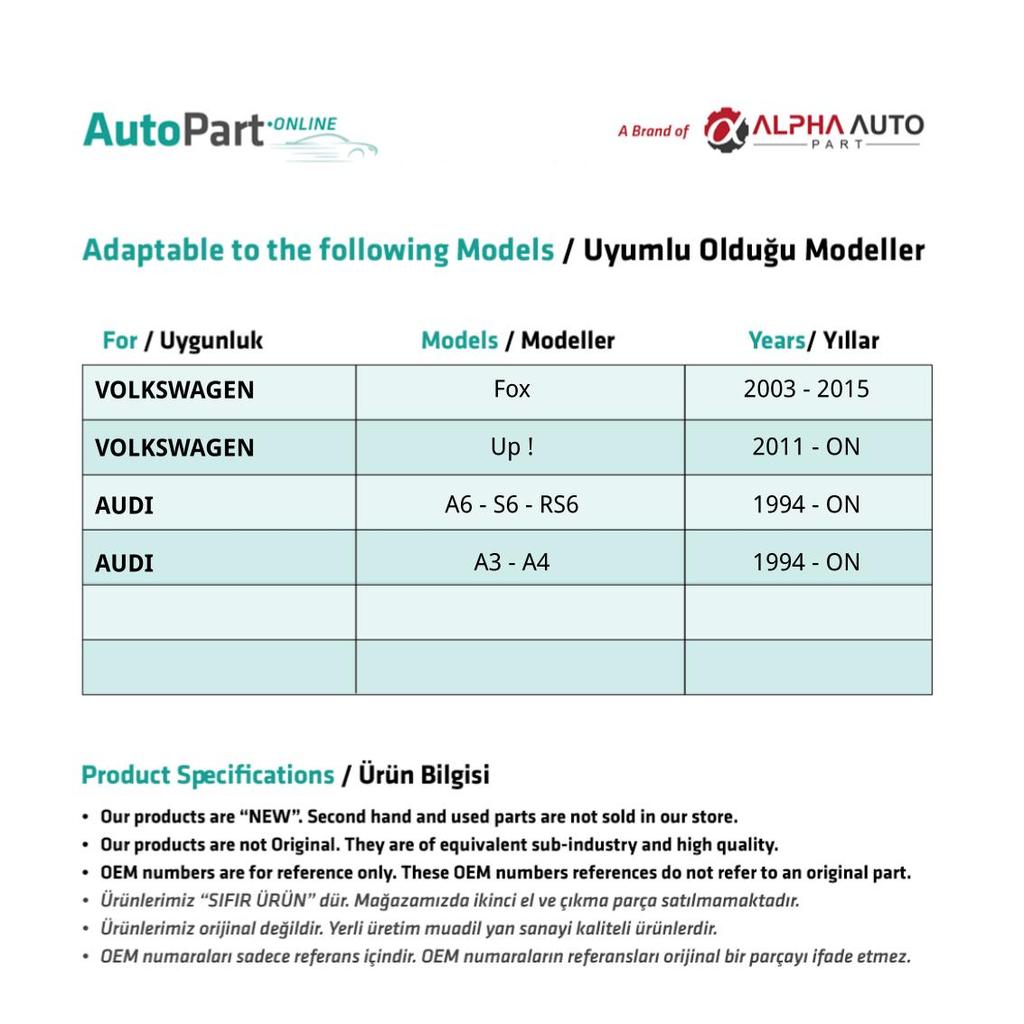 Roof Antenna Bar for Volkswagen, Skoda, Seat