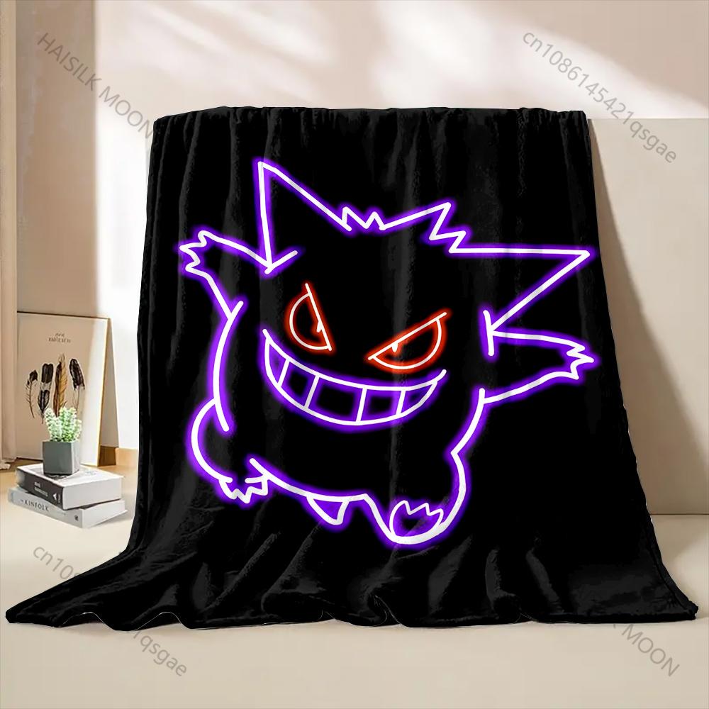 New Product Japan Pokemon Gengar Print Blanket for Home Sofa Travel Office Break Blanket Children Student Kids Luxury Gifts